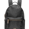 Czarny plecak damski z monogramem
