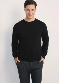 Czarny sweter męski basic