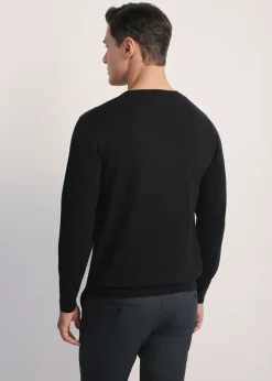 Czarny sweter męski basic