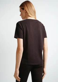 Czarny T-shirt damski basic