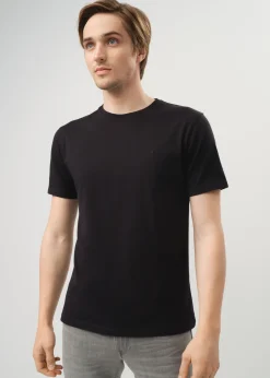 Czarny T-shirt męski z logo