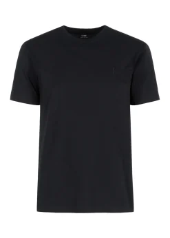 Czarny T-shirt męski z logo