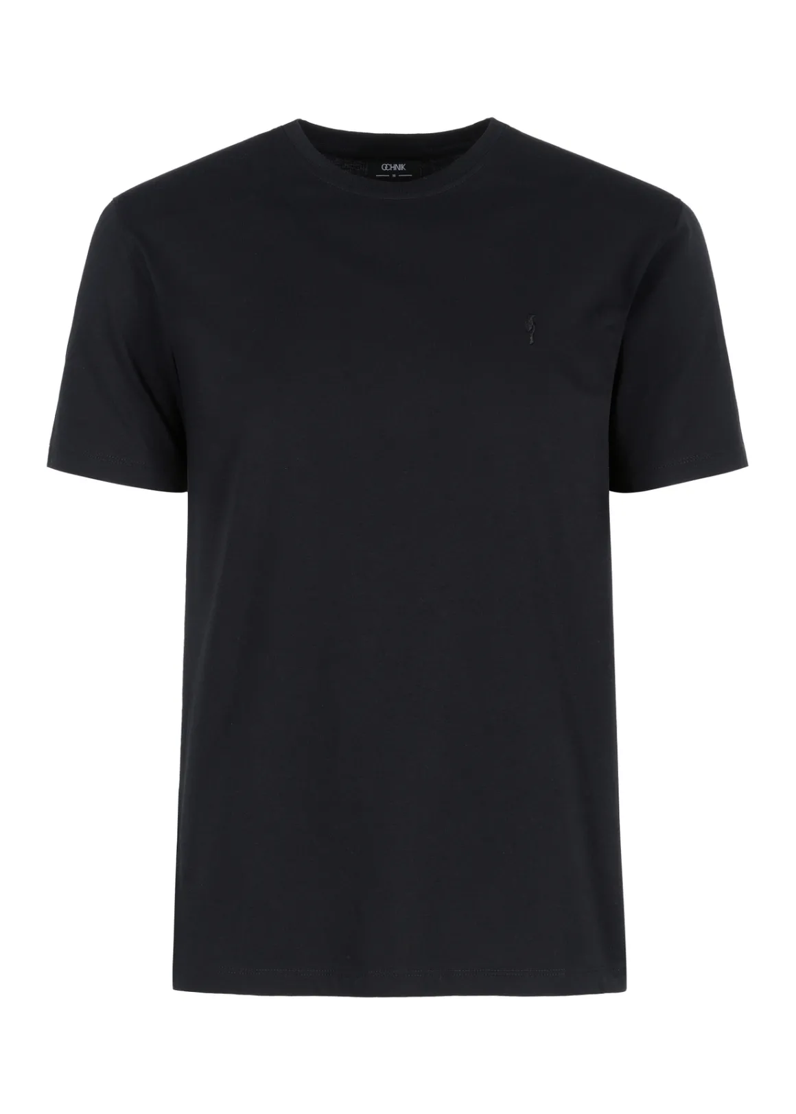 Czarny T-shirt męski z logo