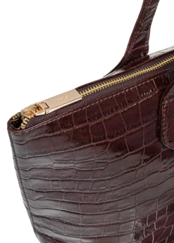 Damska brązowa torebka shopper skórzana