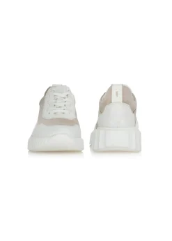 Damskie sneakersy ze skóry naturalnej na platformie