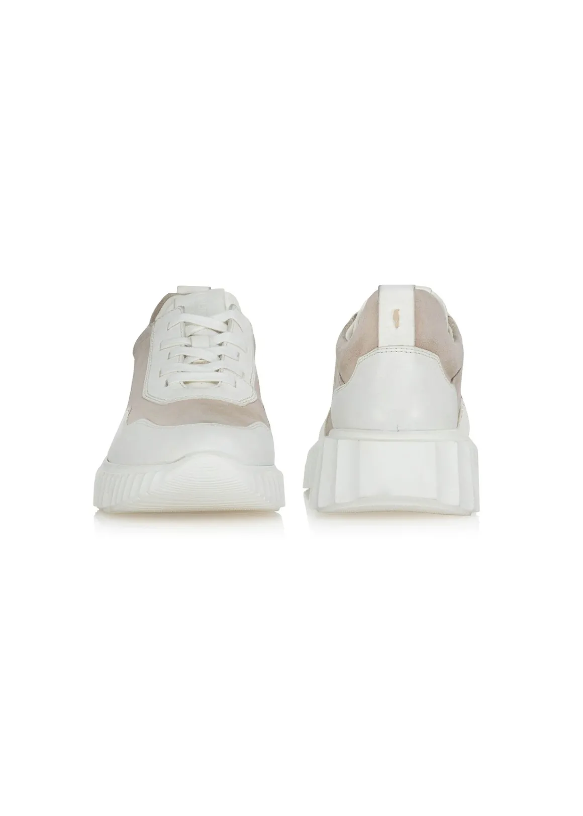 Damskie sneakersy ze skóry naturalnej na platformie