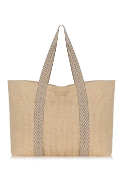 Duża torebka shopper z imitacji słomki