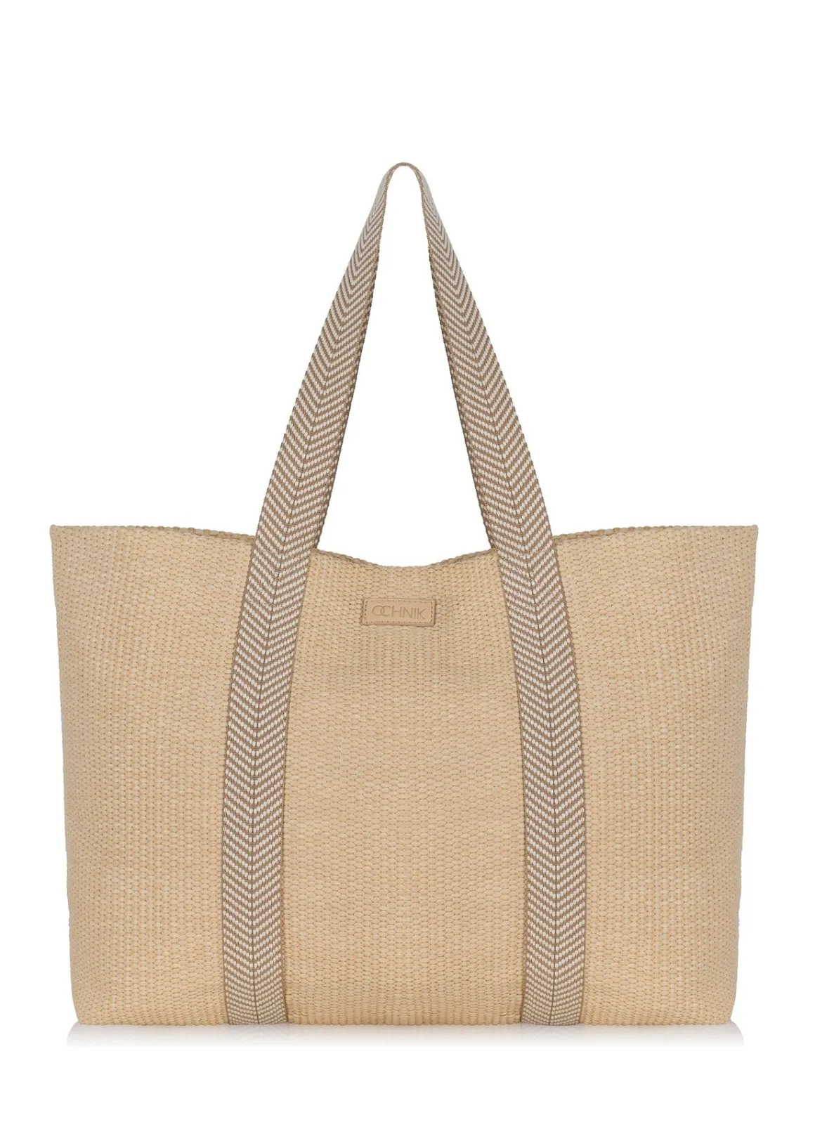 Duża torebka shopper z imitacji słomki