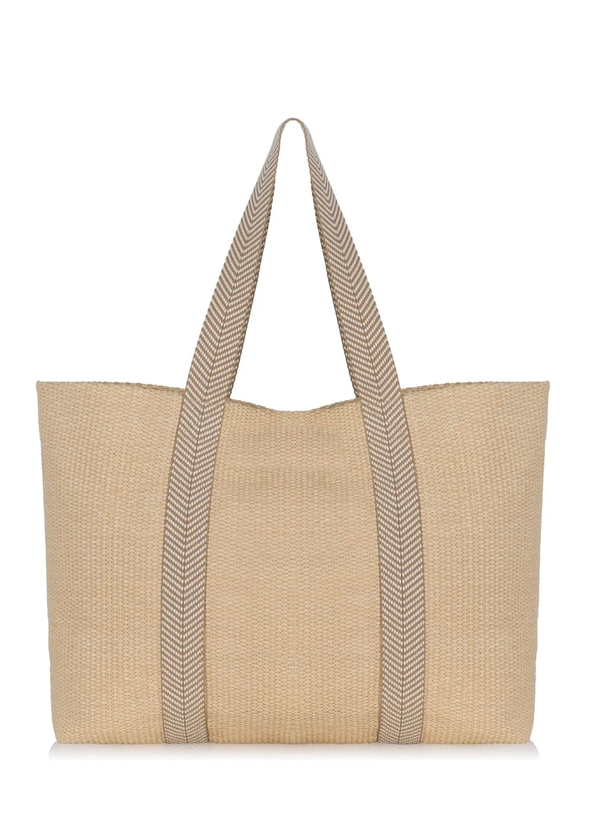 Duża torebka shopper z imitacji słomki