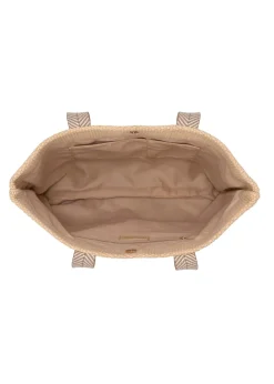 Duża torebka shopper z imitacji słomki