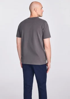 Grafitowy bawełniany t-shirt męski