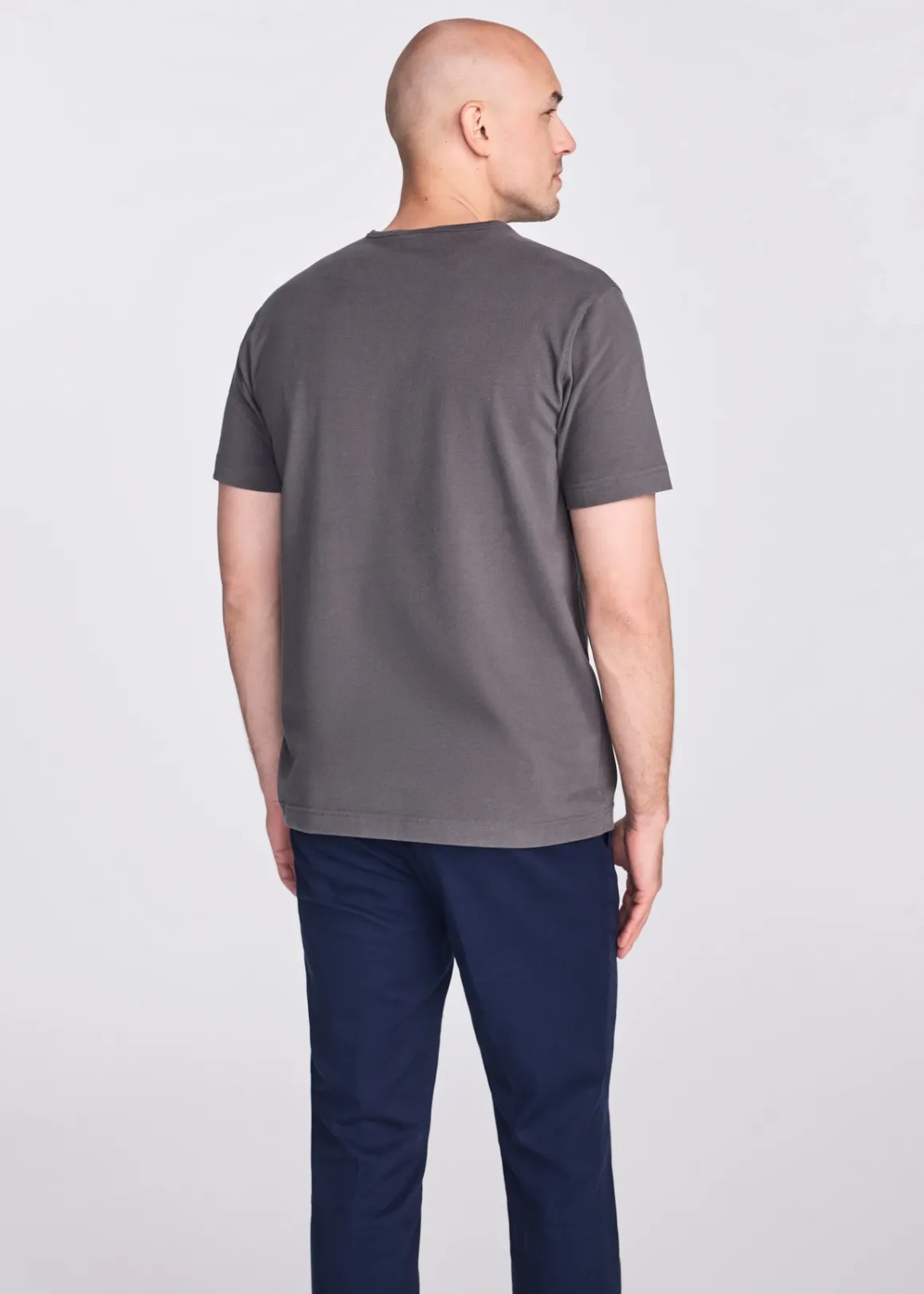 Grafitowy bawełniany t-shirt męski