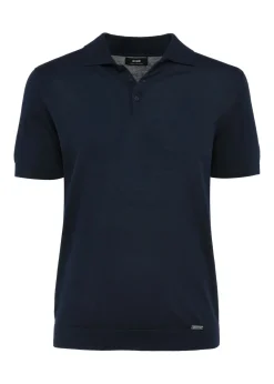 Granatowa bawełniana koszulka polo