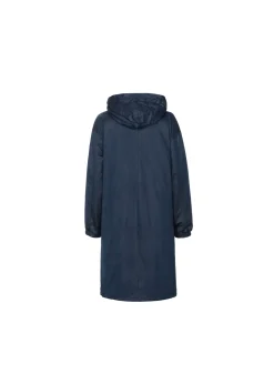 Granatowa parka damska z kapturem