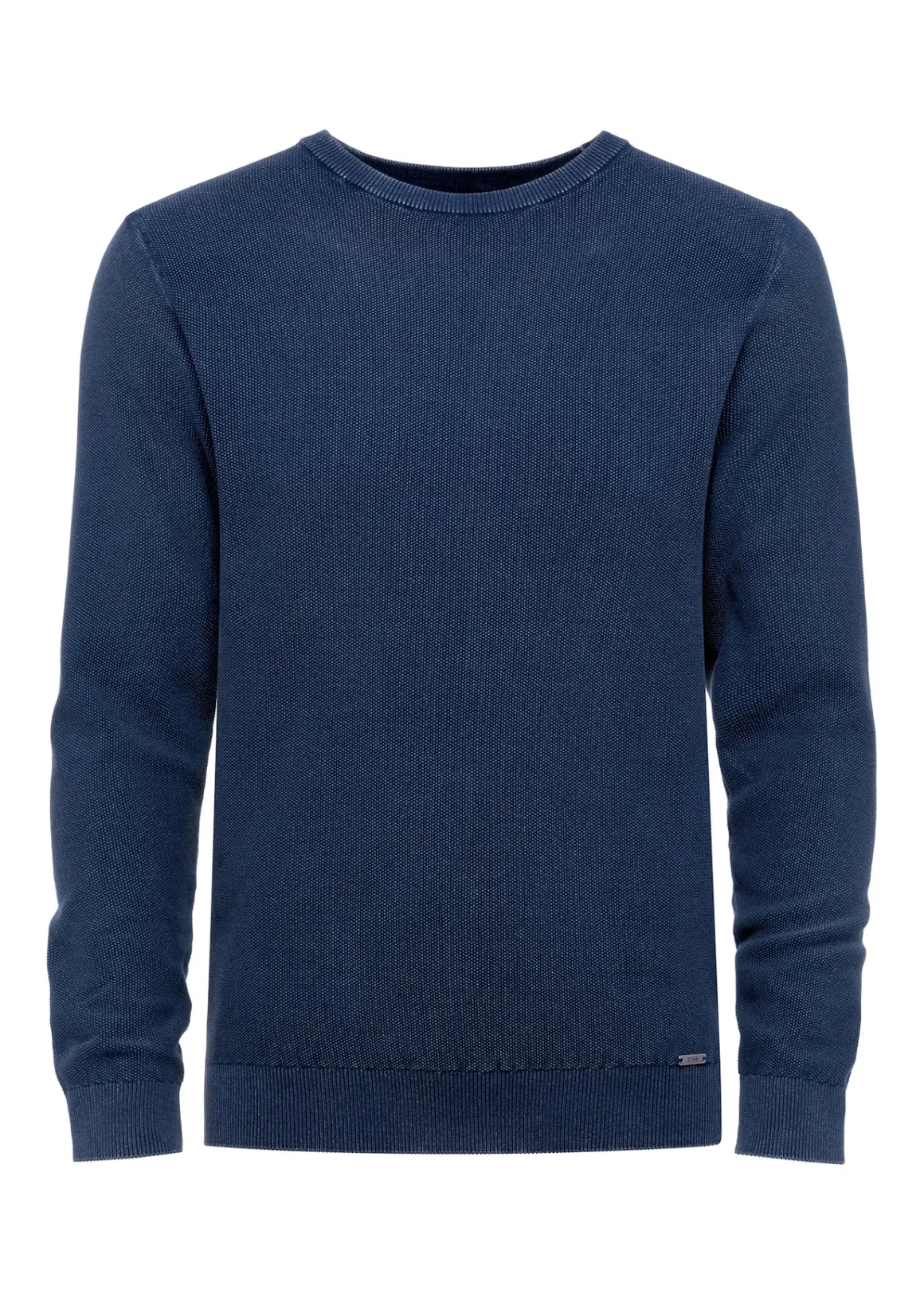 Granatowy sweter męski z bawełny