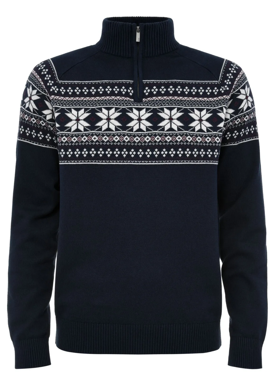 Granatowy sweter męski ze stójką
