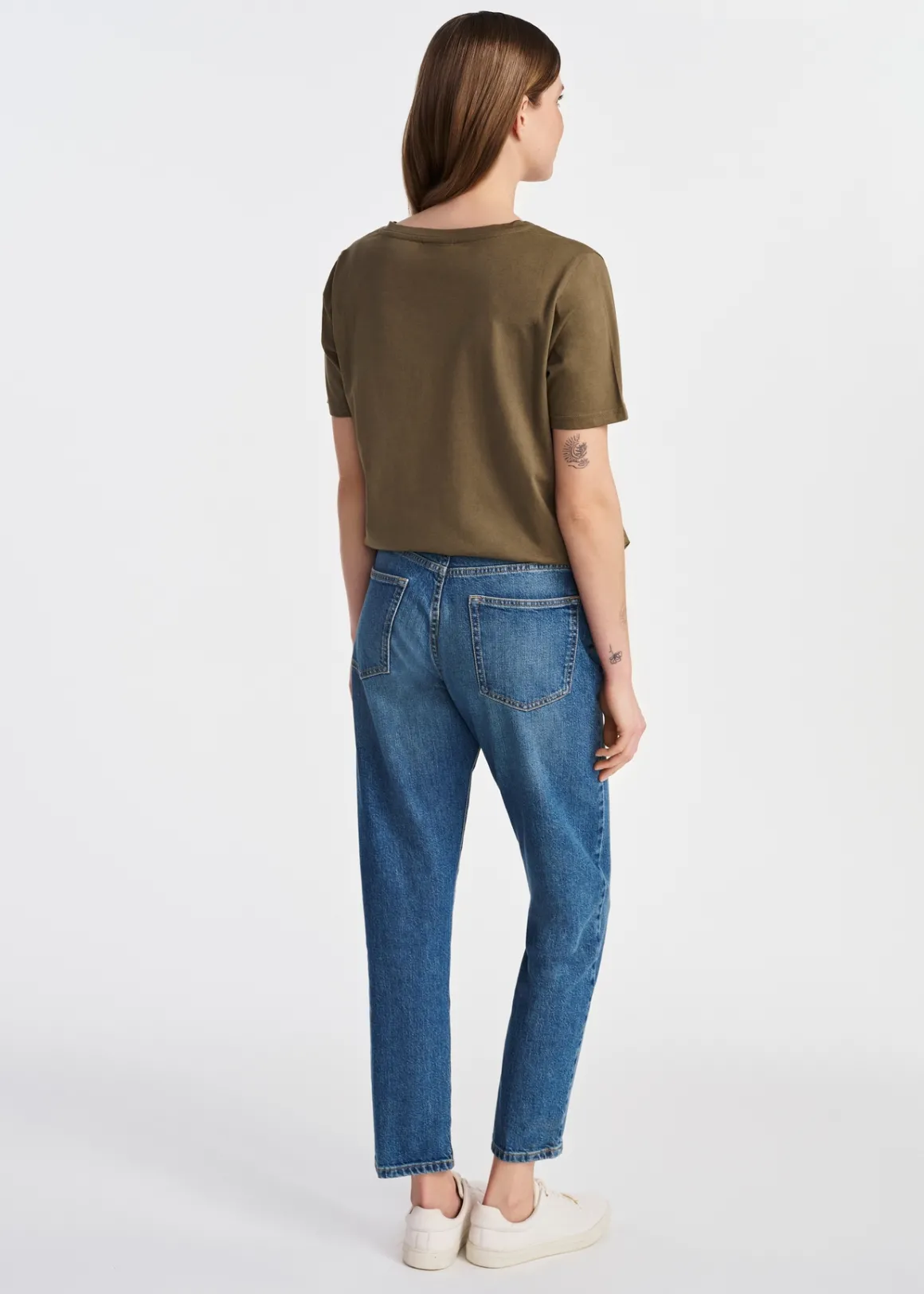 Khaki t-shirt damski basic