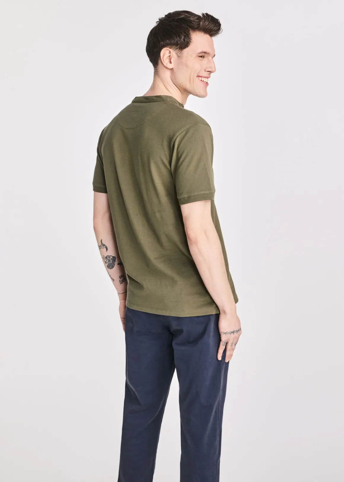 Koszulka polo męska w kolorze khaki