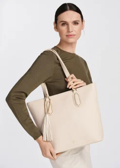 Kremowa damska torebka shopper
