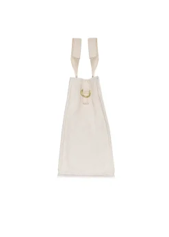Kremowa damska torebka typu tote bag