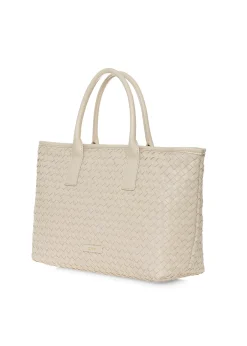 Kremowa torebka shopper damska