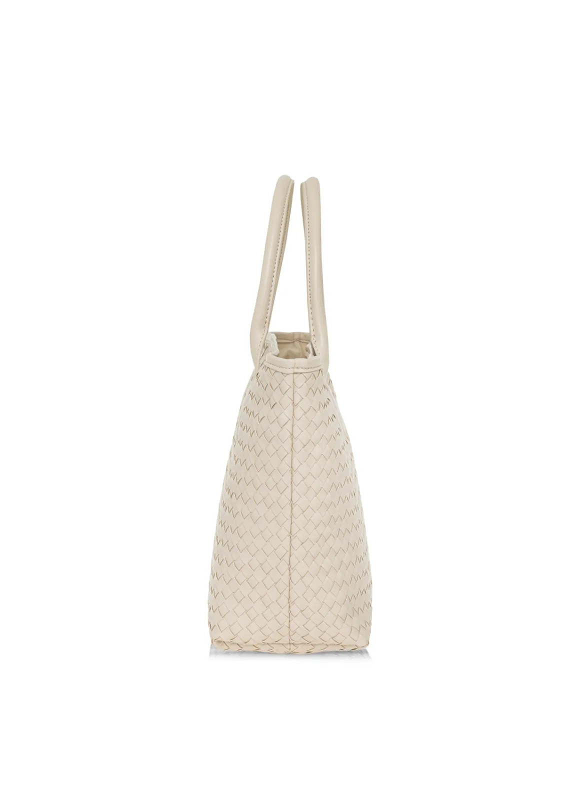 Kremowa torebka shopper damska