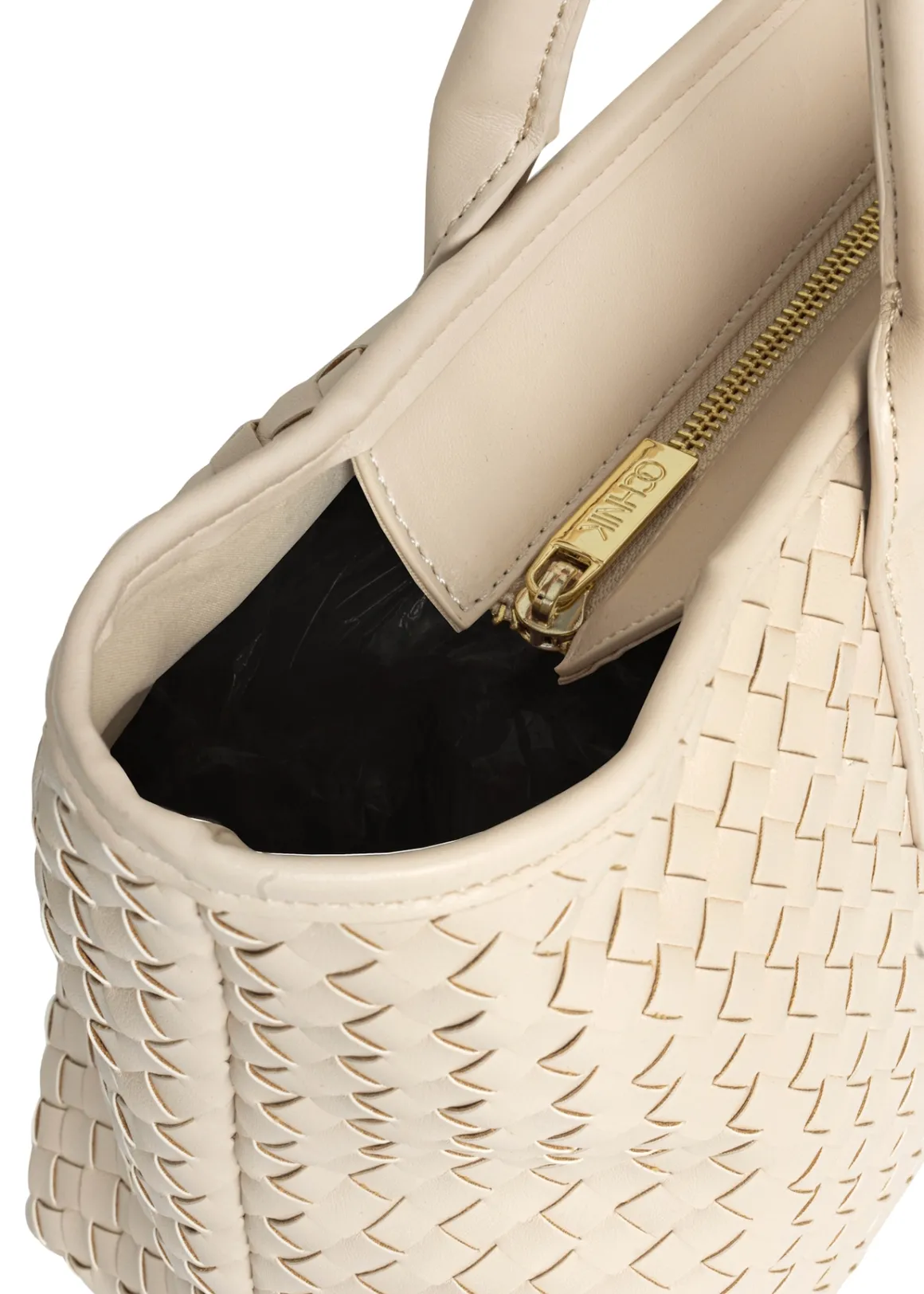 Kremowa torebka shopper damska