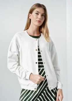Kremowa zapinana bluza damska bez kaptura