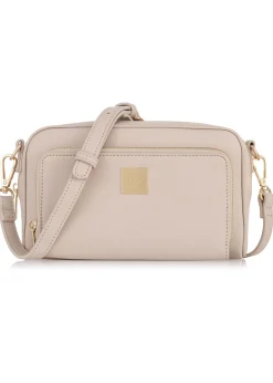 Mała beżowa torebka cross body