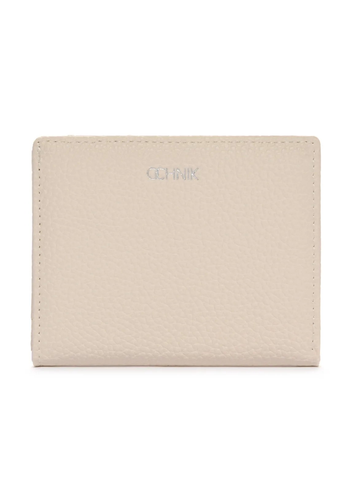 Mały kremowy portfel damski