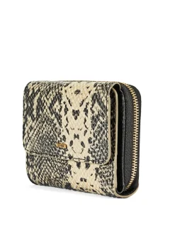 Mały skórzany portfel animal print