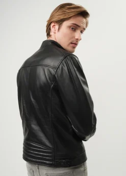 Męska ramoneska ze skóry naturalnej