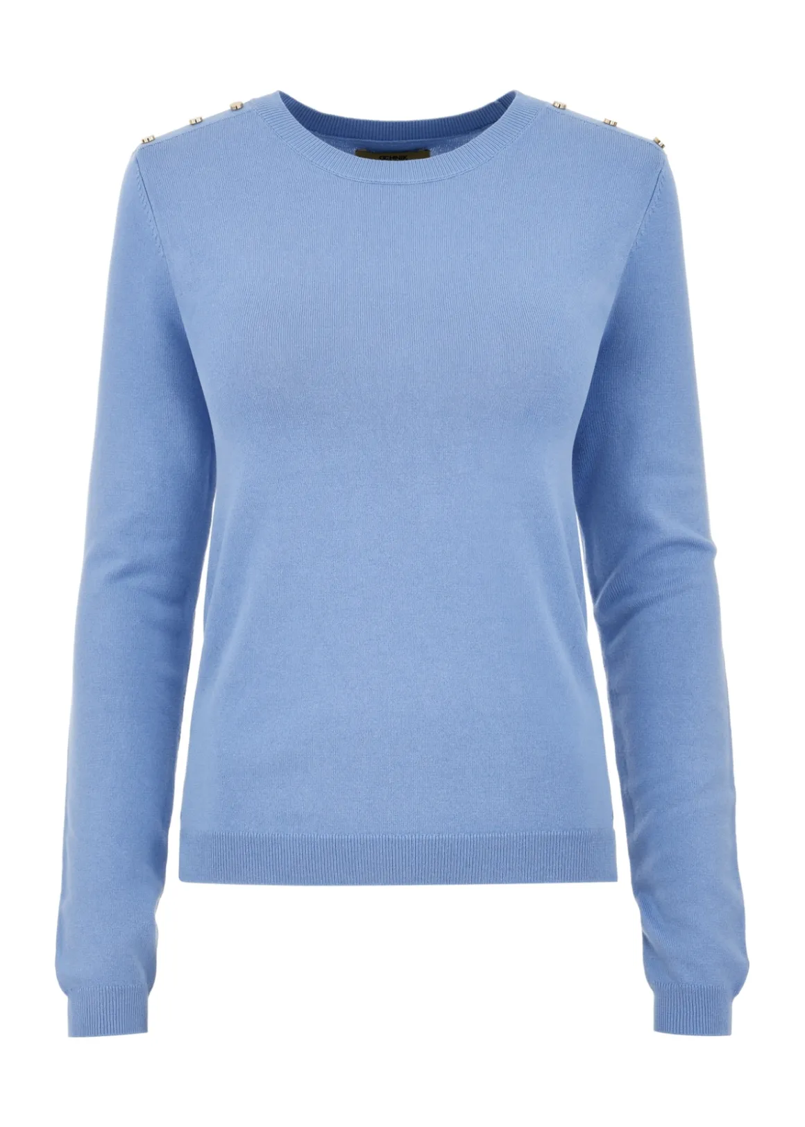 Niebieski longsleeve damski basic