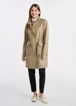 Oliwkowa kurtka parka damska