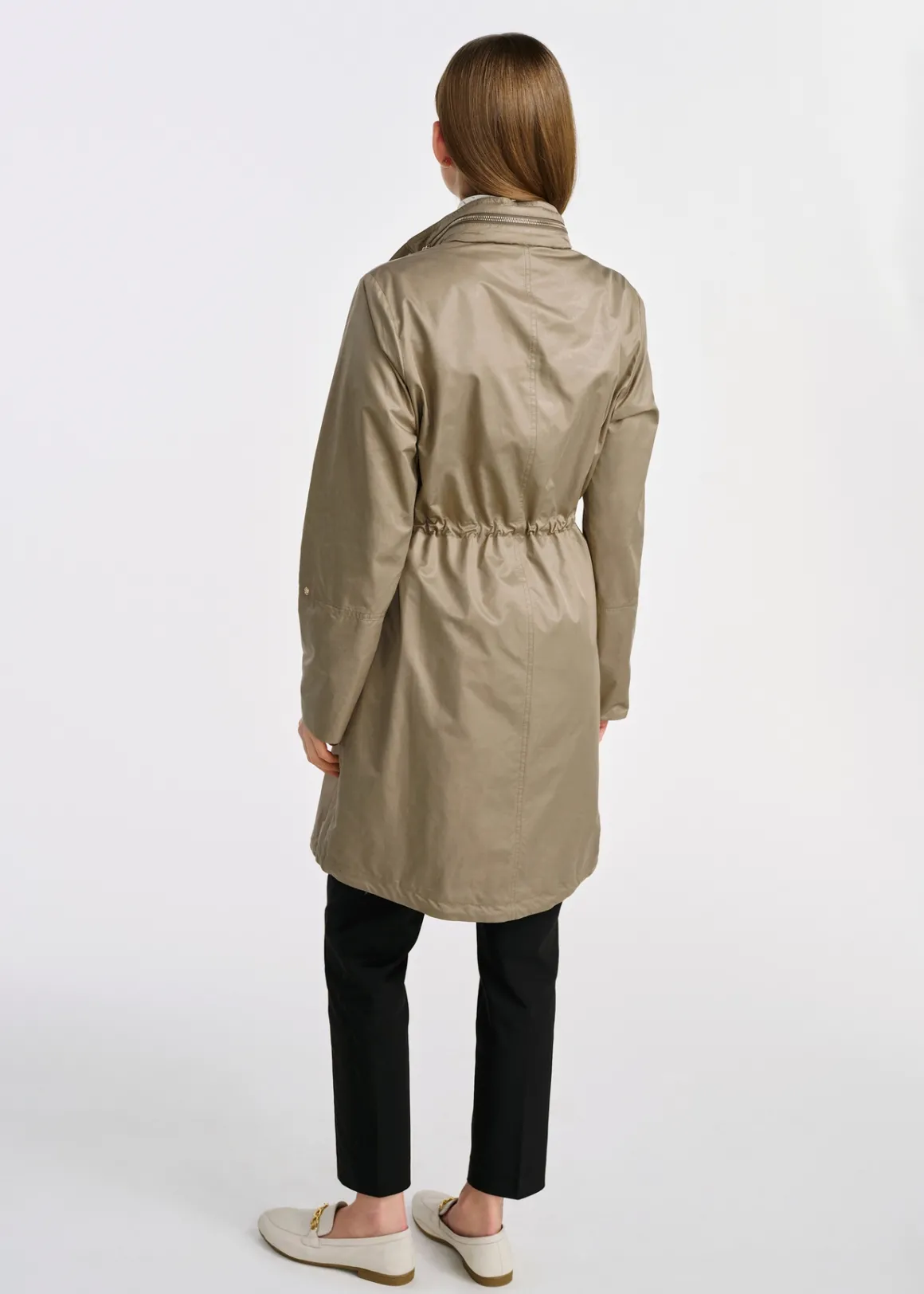 Oliwkowa kurtka parka damska