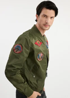 Oliwkowa męska kurtka pilotka TOP GUN