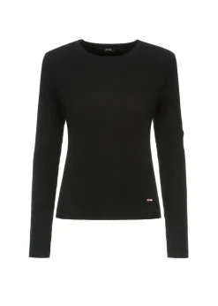 Prążkowany longsleeve damski