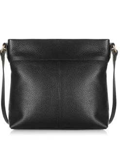 Skórzana czarna torba damska na ramię