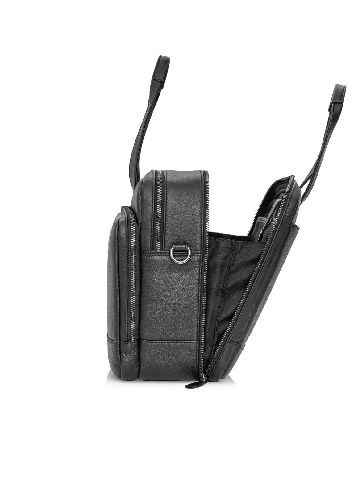 Skórzana czarna torba męska