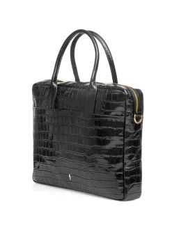 Skórzana elegancka torba damska croco