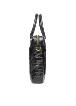 Skórzana elegancka torba damska croco