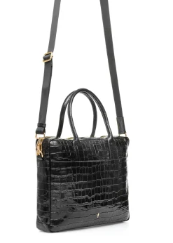 Skórzana elegancka torba damska croco