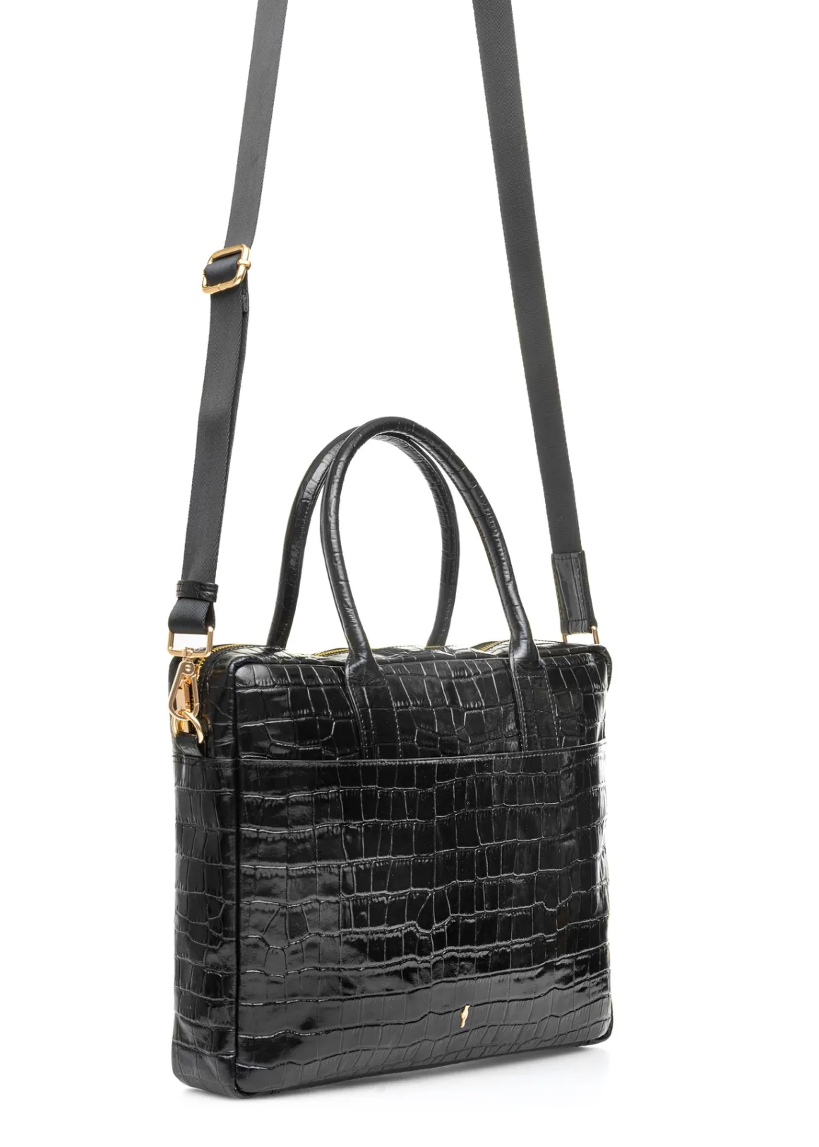 Skórzana elegancka torba damska croco