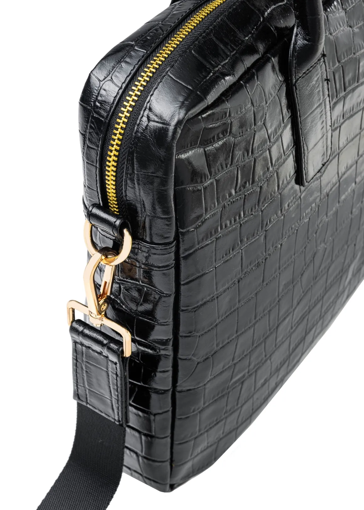 Skórzana elegancka torba damska croco