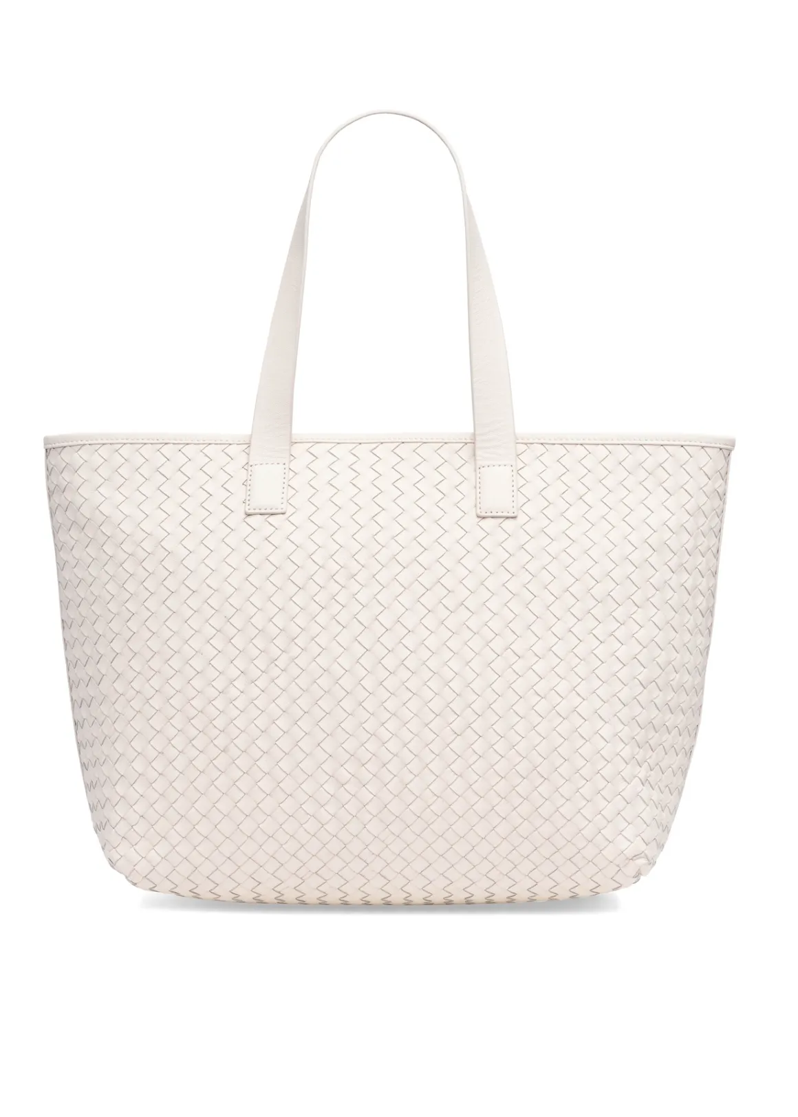 Skórzana kremowa torebka shopper damska