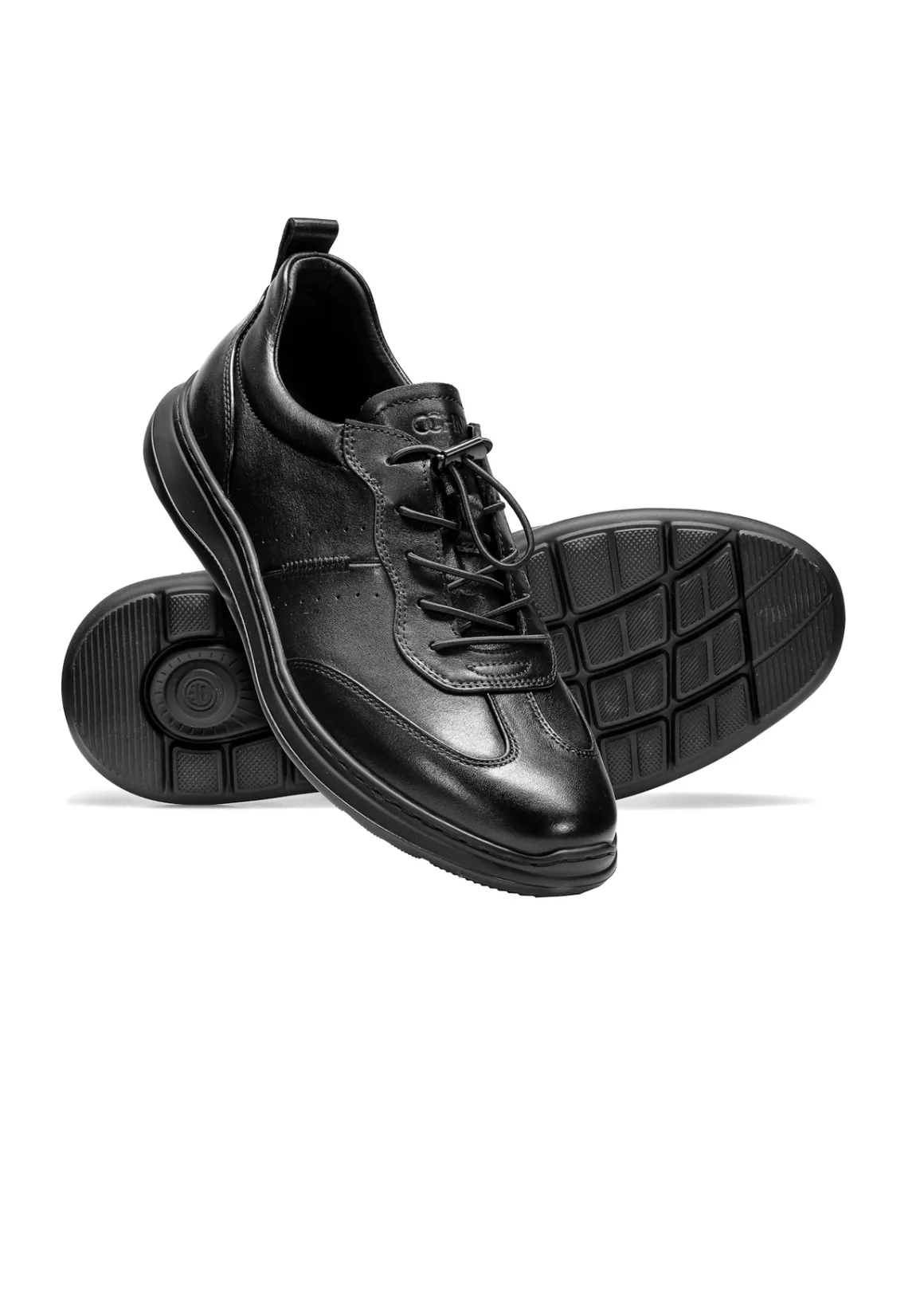 Skórzane buty męskie ze ściągaczem