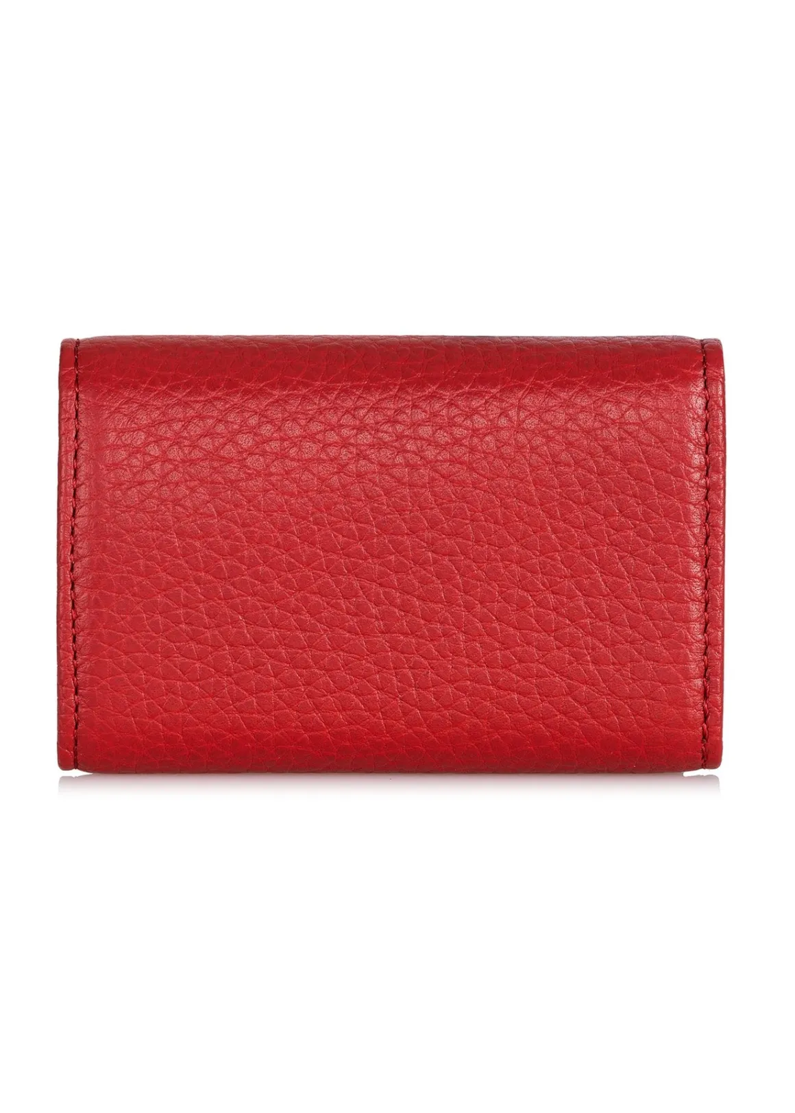 Skórzane czerwone etui na klucze damskie