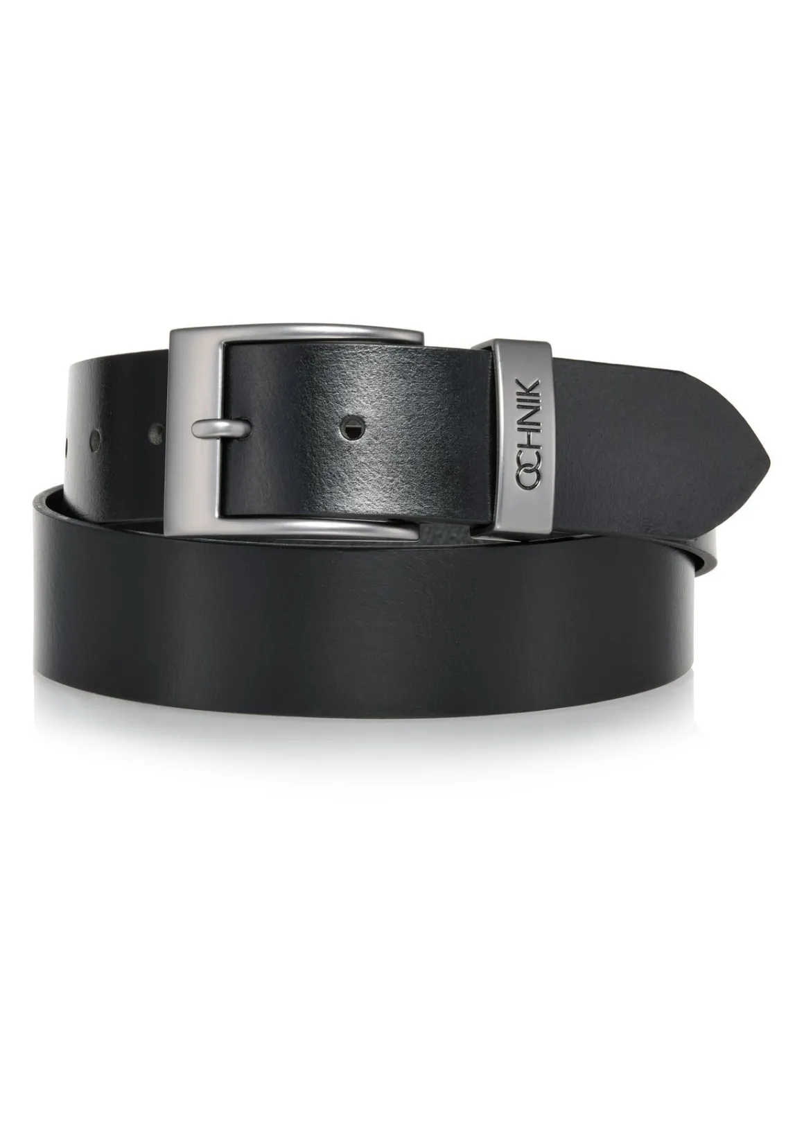 Skórzany czarny pasek męski