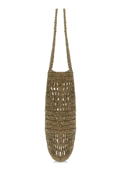Słomkowa khaki torebka shopper damska