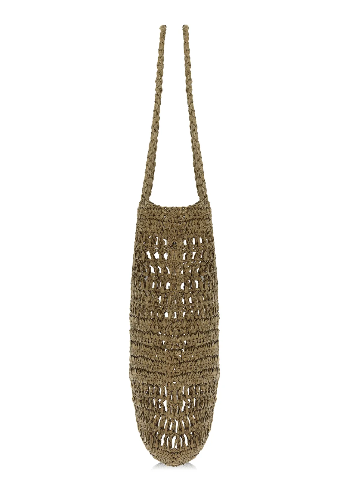 Słomkowa khaki torebka shopper damska